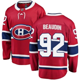 Men's Nicolas Beaudin Montreal Canadiens Fanatics Branded Home Jersey - Breakaway Red