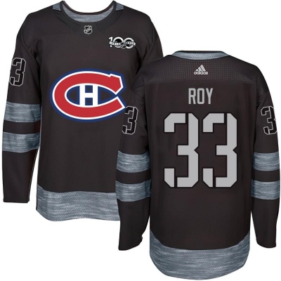 Men's Patrick Roy Montreal Canadiens 1917- 100th Anniversary Jersey - Authentic Black
