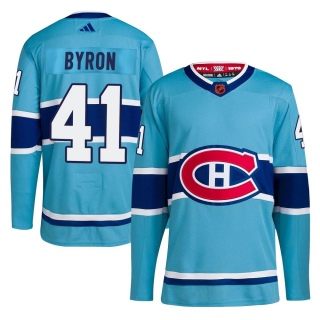 Men's Paul Byron Montreal Canadiens Adidas Reverse Retro 2.0 Jersey - Authentic Light Blue