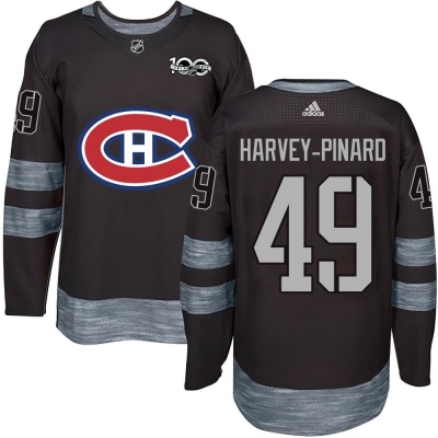 Men's Rafael Harvey-Pinard Montreal Canadiens 1917- 100th Anniversary Jersey - Authentic Black