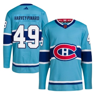 Men's Rafael Harvey-Pinard Montreal Canadiens Adidas Reverse Retro 2.0 Jersey - Authentic Light Blue