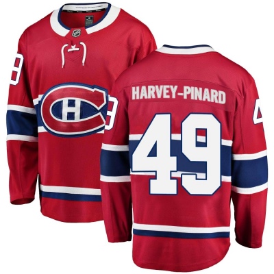 Men's Rafael Harvey-Pinard Montreal Canadiens Fanatics Branded Home Jersey - Breakaway Red