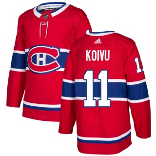 Men's Saku Koivu Montreal Canadiens Adidas Jersey - Authentic Red