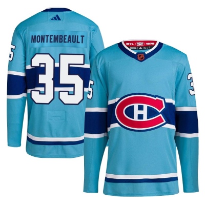 Men's Sam Montembeault Montreal Canadiens Adidas Reverse Retro 2.0 Jersey - Authentic Light Blue