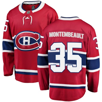 Men's Sam Montembeault Montreal Canadiens Fanatics Branded Home Jersey - Breakaway Red