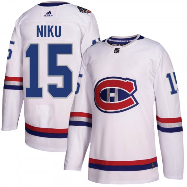 Men's Sami Niku Montreal Canadiens Adidas 100 Classic Jersey - Authentic White