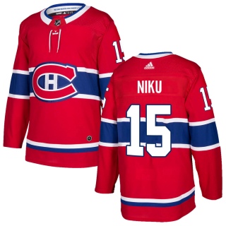 Men's Sami Niku Montreal Canadiens Adidas Home Jersey - Authentic Red