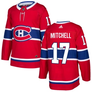 Men's Torrey Mitchell Montreal Canadiens Adidas Home Jersey - Authentic Red
