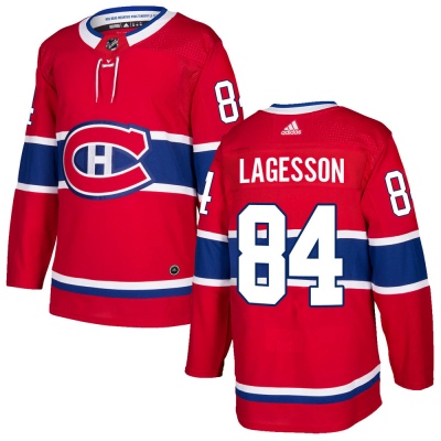 Men's William Lagesson Montreal Canadiens Adidas Home Jersey - Authentic Red