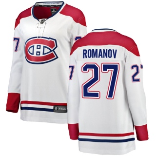 Women's Alexander Romanov Montreal Canadiens Fanatics Branded Away Jersey - Breakaway White