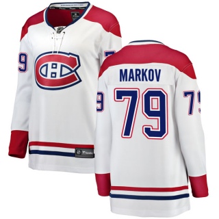 Women's Andrei Markov Montreal Canadiens Fanatics Branded Away Jersey - Breakaway White