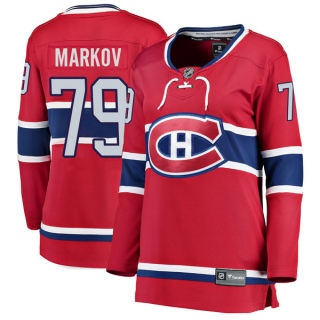 Women's Andrei Markov Montreal Canadiens Fanatics Branded Home Jersey - Breakaway Red