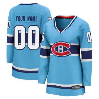 Women's Custom Montreal Canadiens Fanatics Branded Custom Special Edition 2.0 Jersey - Breakaway Light Blue