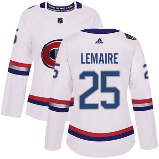 Women's Jacques Lemaire Montreal Canadiens Adidas 100 Classic Jersey - Authentic White