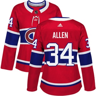 Women's Jake Allen Montreal Canadiens Adidas Home Jersey - Authentic Red