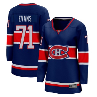 Women's Jake Evans Montreal Canadiens Fanatics Branded 2020/21 Special Edition Jersey - Breakaway Blue