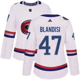Women's Joseph Blandisi Montreal Canadiens Adidas 100 Classic Jersey - Authentic White