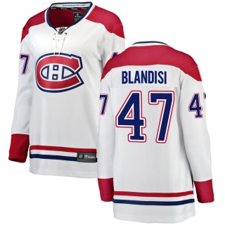 Women's Joseph Blandisi Montreal Canadiens Fanatics Branded Away Jersey - Breakaway White