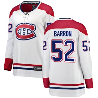 Women's Justin Barron Montreal Canadiens Fanatics Branded Away Jersey - Breakaway White
