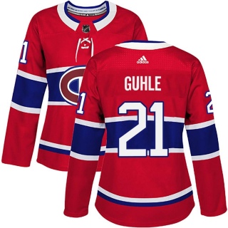 Women's Kaiden Guhle Montreal Canadiens Adidas Home Jersey - Authentic Red