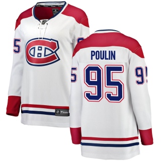Women's Kevin Poulin Montreal Canadiens Fanatics Branded Away Jersey - Breakaway White