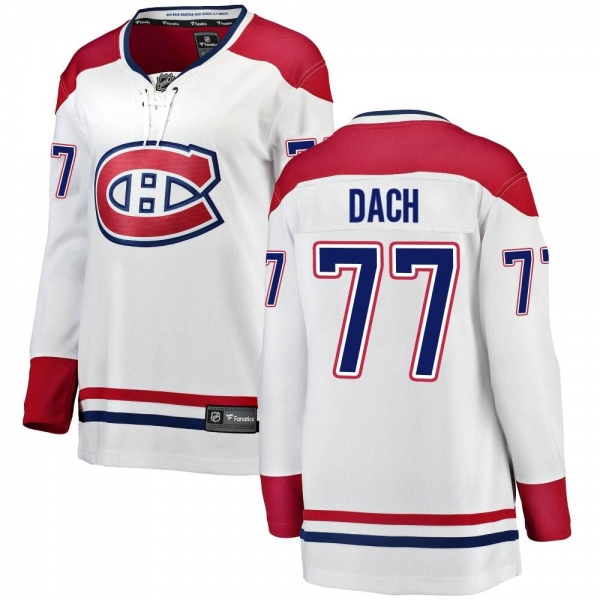 Women's Kirby Dach Montreal Canadiens Fanatics Branded Away Jersey - Breakaway White
