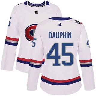 Women's Laurent Dauphin Montreal Canadiens Adidas 100 Classic Jersey - Authentic White