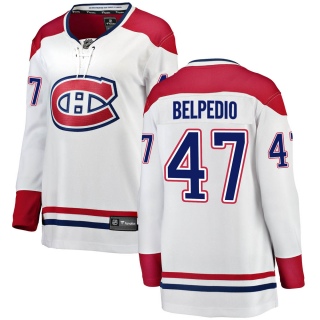 Women's Louie Belpedio Montreal Canadiens Fanatics Branded Away Jersey - Breakaway White