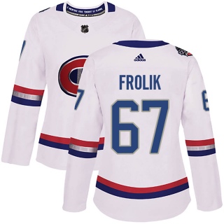 Women's Michael Frolik Montreal Canadiens Adidas 100 Classic Jersey - Authentic White
