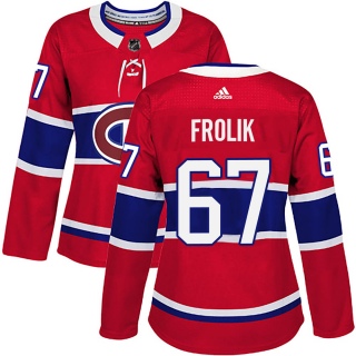 Women's Michael Frolik Montreal Canadiens Adidas Home Jersey - Authentic Red
