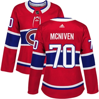 Women's Michael McNiven Montreal Canadiens Adidas Home Jersey - Authentic Red