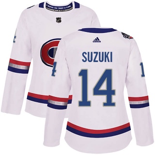 Women's Nick Suzuki Montreal Canadiens Adidas 100 Classic Jersey - Authentic White