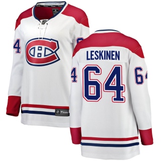 Women's Otto Leskinen Montreal Canadiens Fanatics Branded Away Jersey - Breakaway White