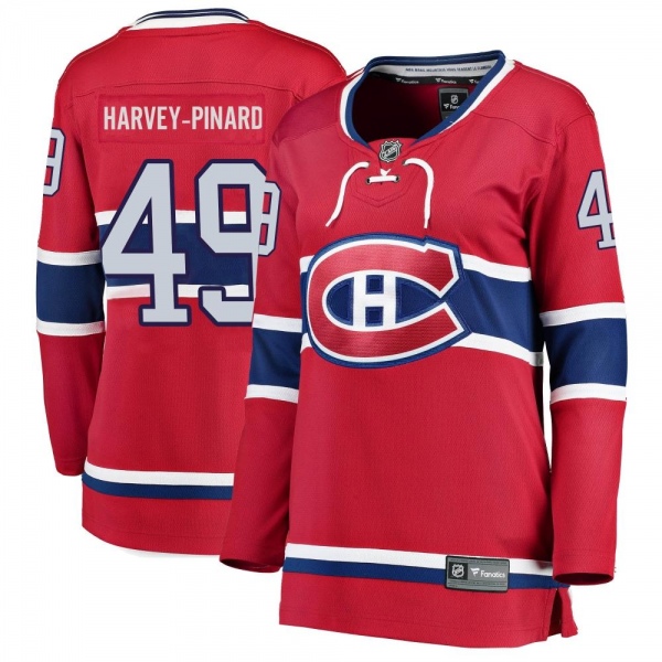 Women's Rafael Harvey-Pinard Montreal Canadiens Fanatics Branded Home Jersey - Breakaway Red