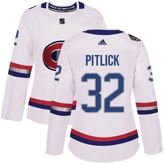 Women's Rem Pitlick Montreal Canadiens Adidas 100 Classic Jersey - Authentic White