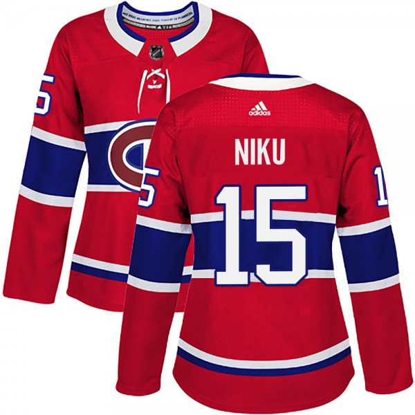 Women's Sami Niku Montreal Canadiens Adidas Home Jersey - Authentic Red