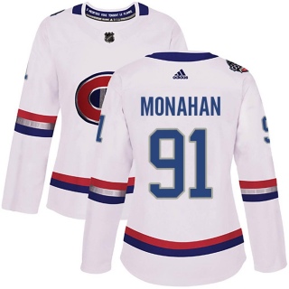 Women's Sean Monahan Montreal Canadiens Adidas 100 Classic Jersey - Authentic White