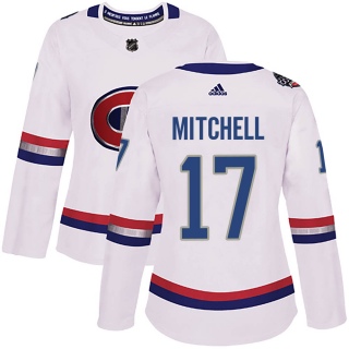 Women's Torrey Mitchell Montreal Canadiens Adidas 100 Classic Jersey - Authentic White