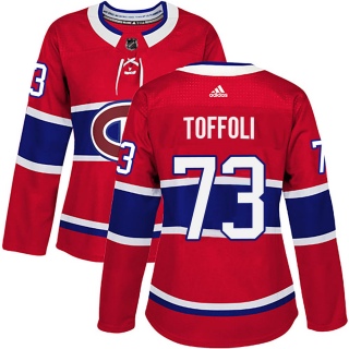 Women's Tyler Toffoli Montreal Canadiens Adidas Home Jersey - Authentic Red