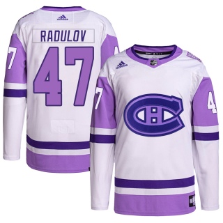 Youth Alexander Radulov Montreal Canadiens Adidas Hockey Fights Cancer Primegreen Jersey - Authentic White/Purple