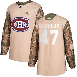 Youth Alexander Radulov Montreal Canadiens Adidas Veterans Day Practice Jersey - Authentic Camo
