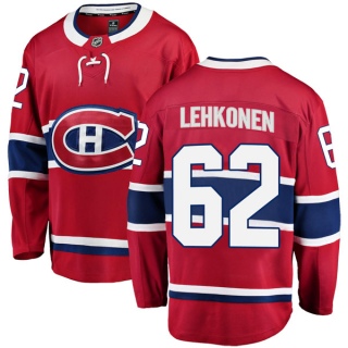 Youth Artturi Lehkonen Montreal Canadiens Fanatics Branded Home Jersey - Breakaway Red