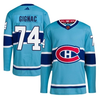 Youth Brandon Gignac Montreal Canadiens Adidas Reverse Retro 2.0 Jersey - Authentic Light Blue