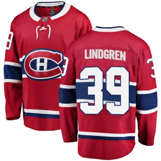 Youth Charlie Lindgren Montreal Canadiens Fanatics Branded Home Jersey - Breakaway Red