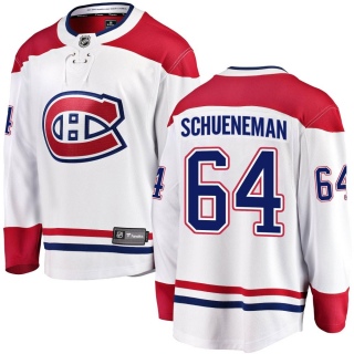 Youth Corey Schueneman Montreal Canadiens Fanatics Branded Away Jersey - Breakaway White