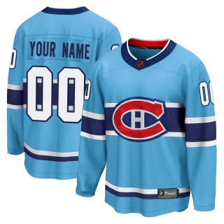 Youth Custom Montreal Canadiens Fanatics Branded Custom Special Edition 2.0 Jersey - Breakaway Light Blue