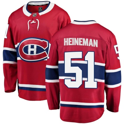 Youth Emil Heineman Montreal Canadiens Fanatics Branded Home Jersey - Breakaway Red