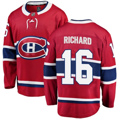 Youth Henri Richard Montreal Canadiens Fanatics Branded Home Jersey - Breakaway Red