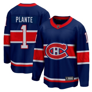 Youth Jacques Plante Montreal Canadiens Fanatics Branded 2020/21 Special Edition Jersey - Breakaway Blue