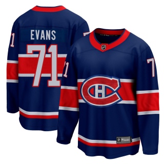 Youth Jake Evans Montreal Canadiens Fanatics Branded 2020/21 Special Edition Jersey - Breakaway Blue